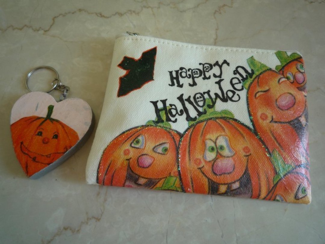 【Mio D.C.P.】Halloween万圣节系列－零钱包Money Bag／爱心钥匙圈Key Ring  20111022 - 零钱包 - 其他材质 