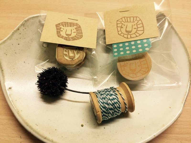 小狮子手工印章*橡皮擦印章*手工刻章*手工刻章 - 印章/印台 - 橡胶 咖啡色