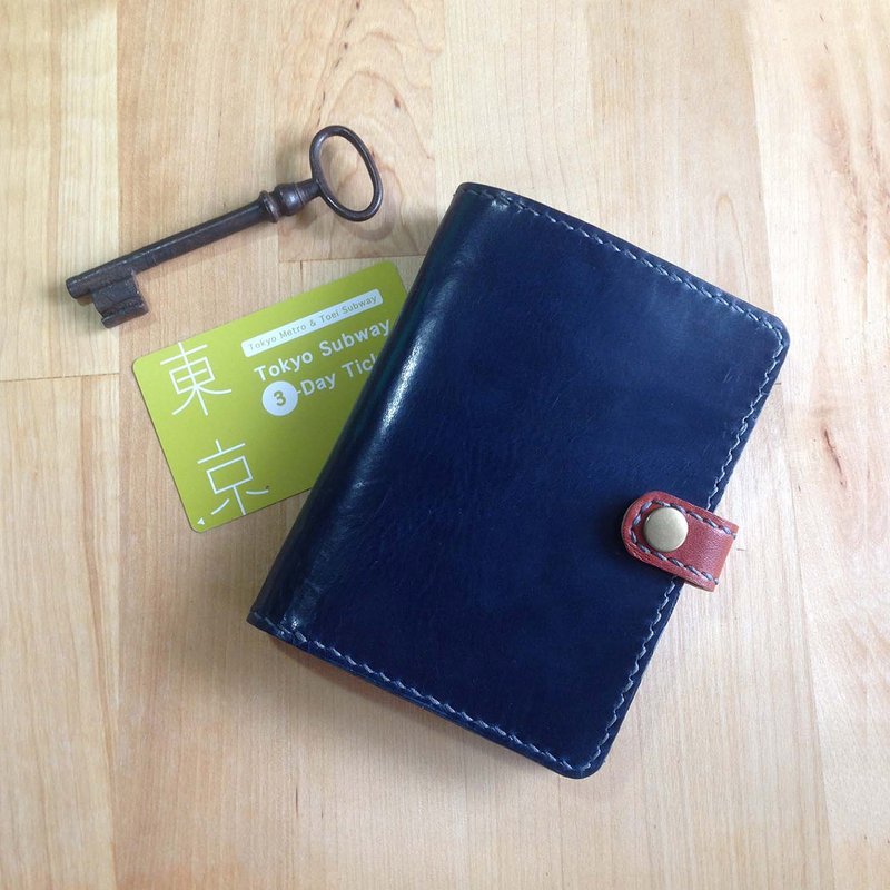 London 皮革护照夹  -英伦蓝 /定制化礼物 - 护照夹/护照套 - 真皮 蓝色