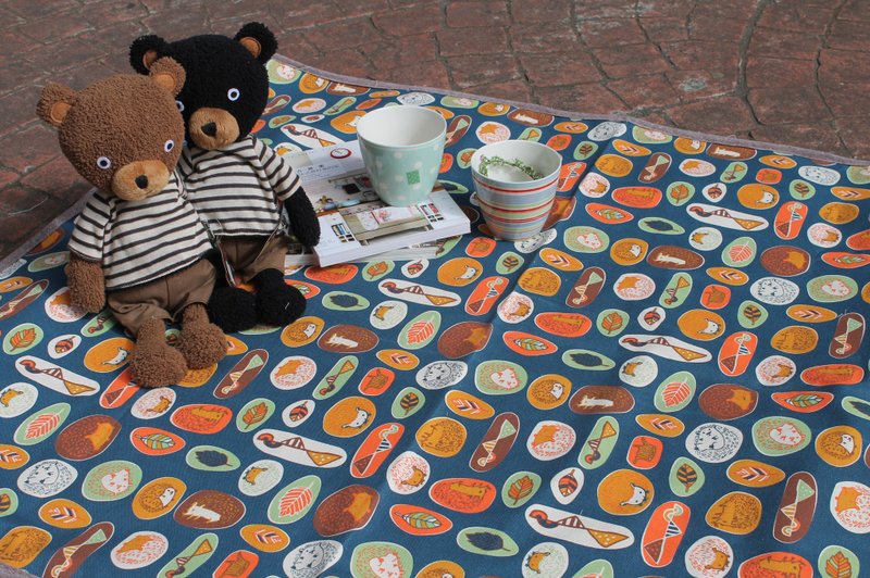 欧蕾塔手作家饰╭＊【蓝色系刺猬游戏垫*野餐垫*露营用地垫 】 - 野餐垫 - 其他材质 蓝色