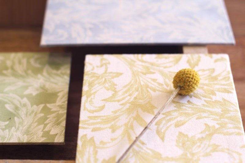 英国限量花布/明信片/记事夹 * 黄 - 笔记本/手帐 - 其他材质 黄色