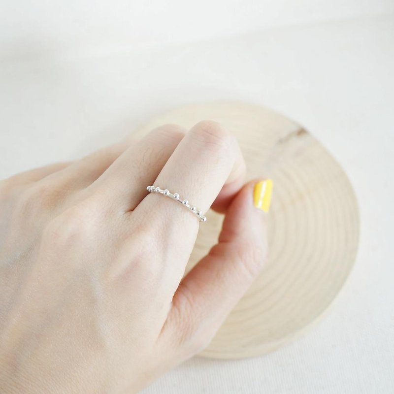 Lady点点戒指 - 纯银款 - 戒指 - 纯银 银色