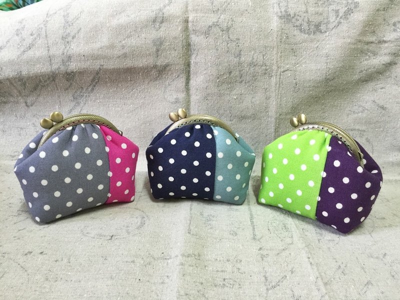 零钱口金包+撞色点点+ - 零钱包 - 其他材质 多色