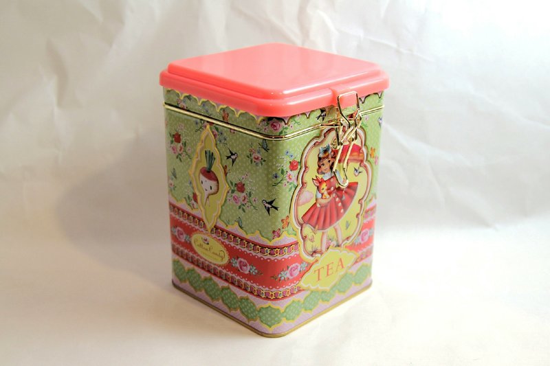 〔SUSS〕英国Wu&Wu进口复古插画风-夏日午茶女孩系列<茶叶罐>-现货免运 - 植栽/盆栽 - 其他金属 多色