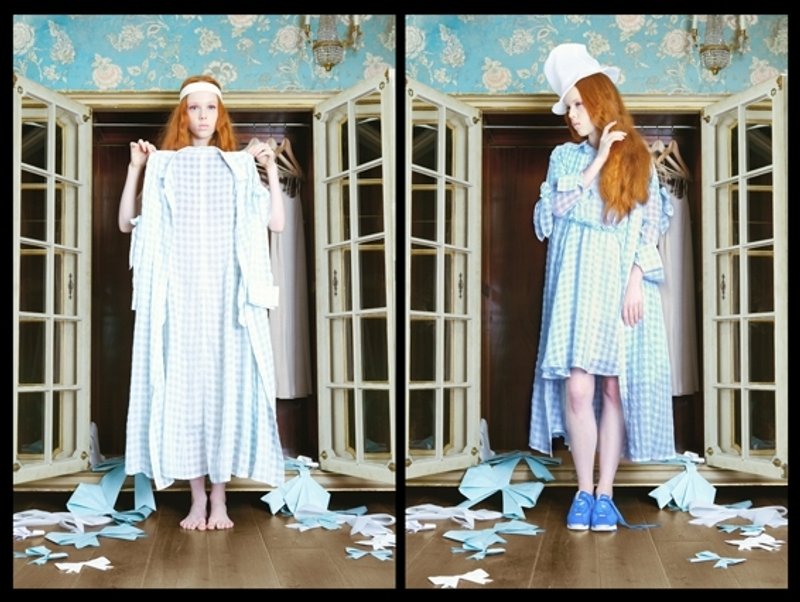 Envol Avec Ning白云飘飘开襟长衬衫 - 女装休闲/机能外套 - 棉．麻 蓝色