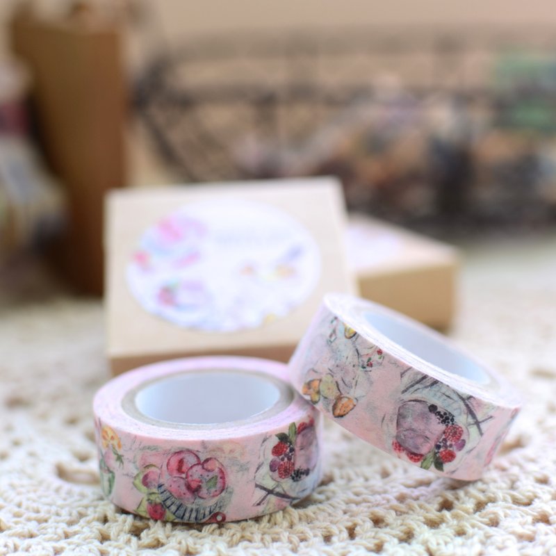 Ariselin Design 纸胶带-来一口甜滋滋 - 纸胶带 - 纸 粉红色