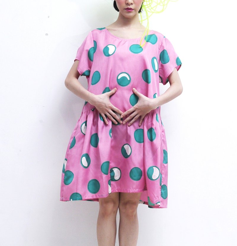 ☺ Boomboomkidz / 粉红弹珠气泡洋装 ☺ - 洋装/连衣裙 - 其他材质 粉红色