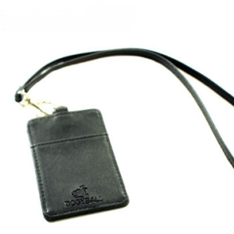 Dogyball都会鞋品圣诞节交换礼物 简约皮饰识别证可拆卡片套 黑色 - 证件套/卡套 - 聚酯纤维 黑色