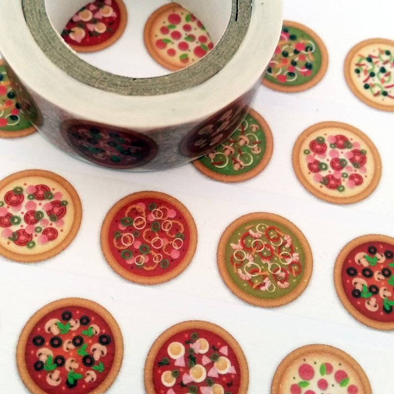 纸胶带 迷你披萨 - 纸胶带 - 纸 