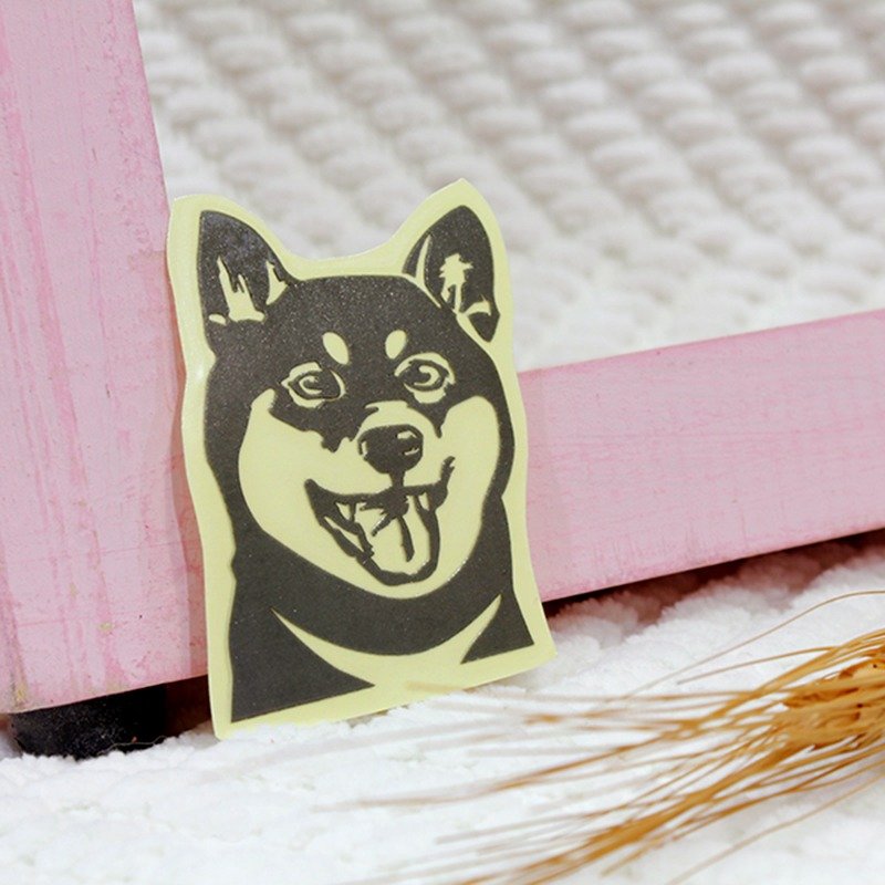 柴犬贴纸写实款 防水反光贴纸 车贴安全帽贴 可爱宠物贴纸礼物 - 其他 - 防水材质 多色