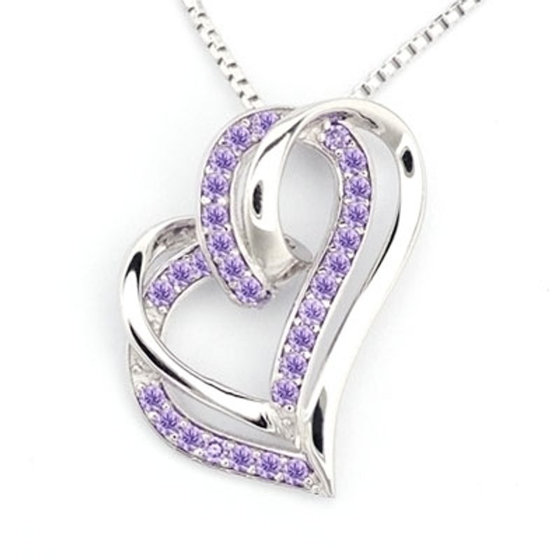 热卖 浪漫紫色倾心项链 925 纯银 (16')  本馆设计  - 项链 - 其他金属 紫色