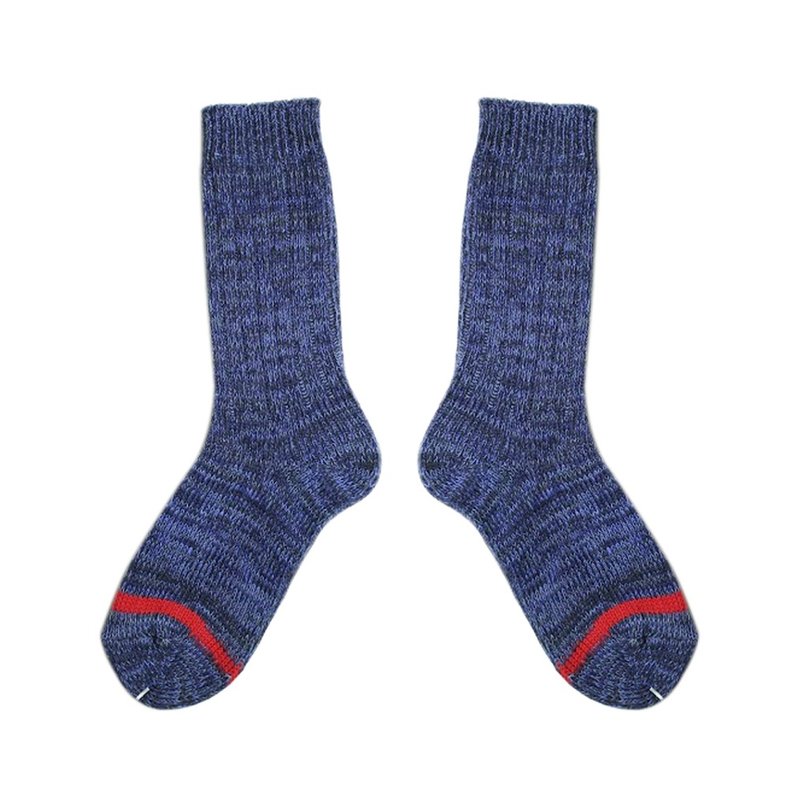 【3色】河堤上的傻瓜！ // 男朋友女朋友棉线袜子 :::DAWN' make up your feet ::: - 袜子 - 棉．麻 蓝色