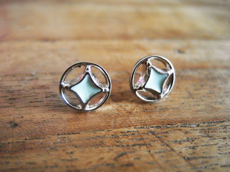 复时品【早期手工耳环：南方之星】 - 耳环/耳夹 - 其他材质 绿色