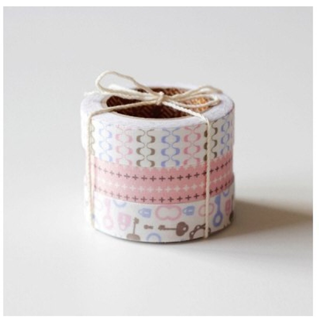 Dailylike fabric tape 北欧风布胶带(三入) 17-MAZE,E2D94920 - 纸胶带 - 其他材质 粉红色