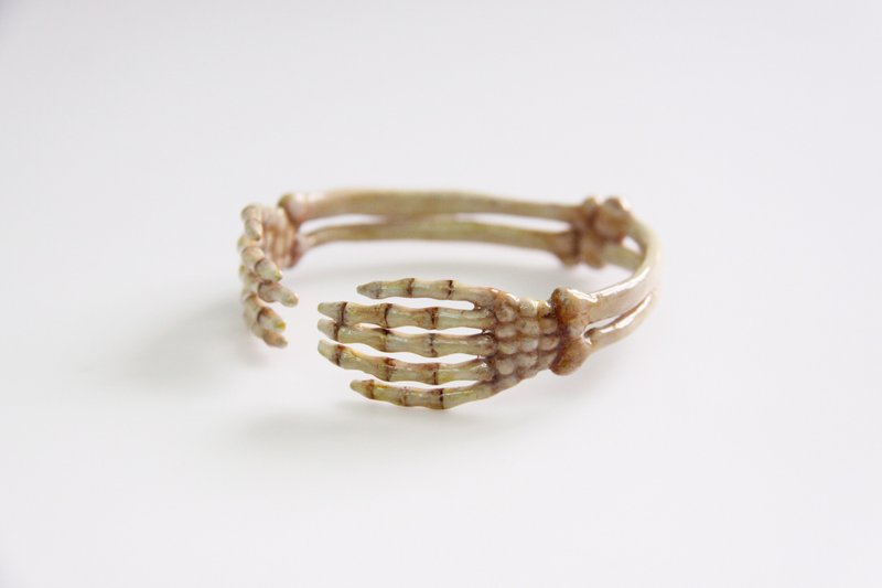 骷髅“手”环 - 手链/手环 - 其他金属 金色