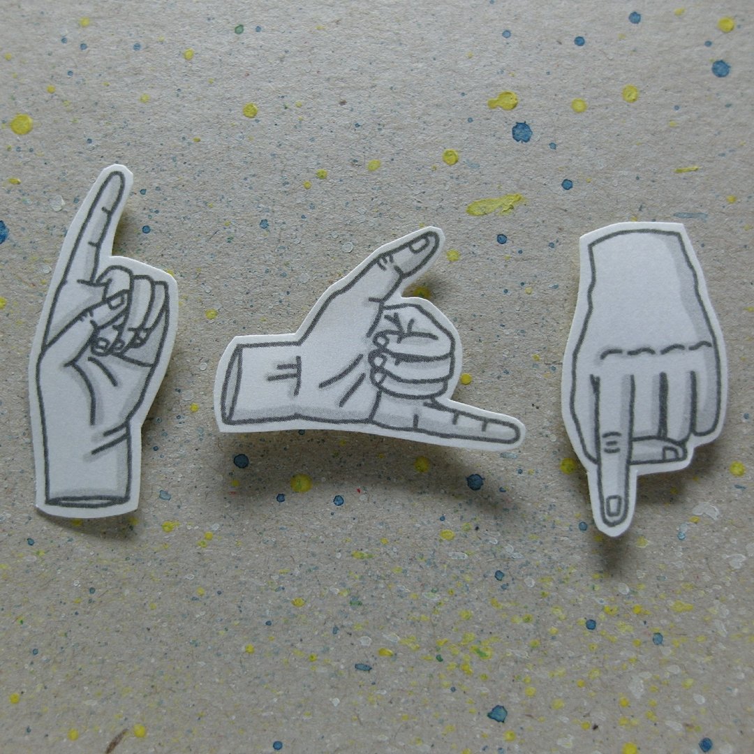 [hand pose系列贴纸] - 贴纸 - 纸 多色