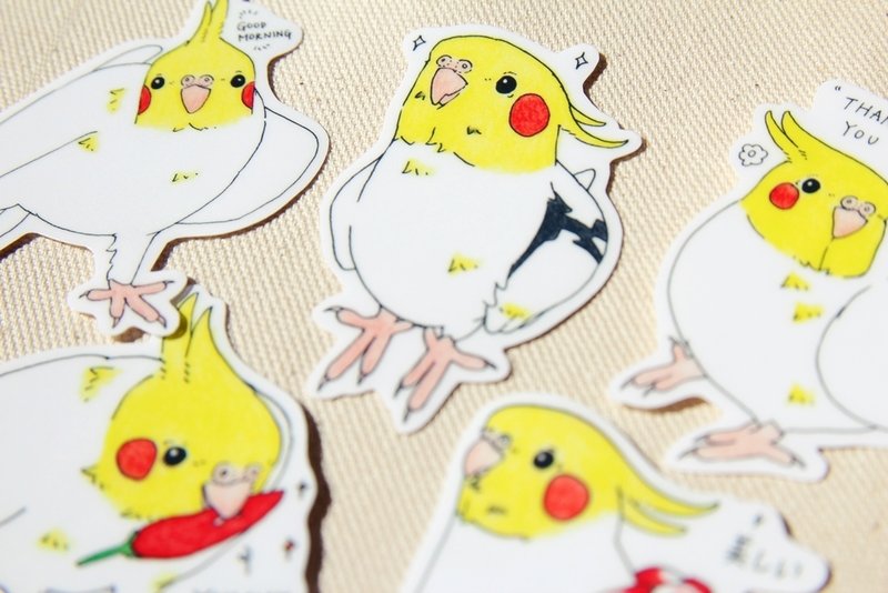 黄化派特玄凤 手绘防水贴纸组 - 贴纸 - 其他材质 黄色