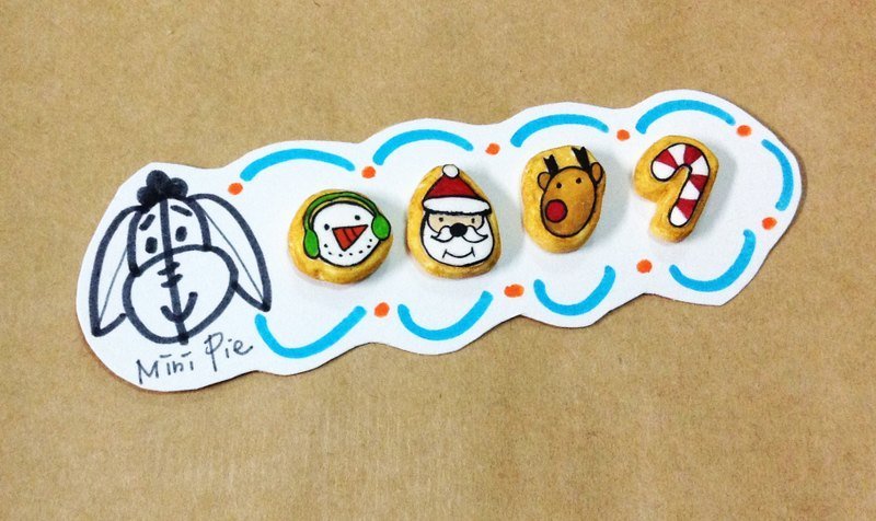 {{圣诞节限定新品}} 圣诞老公公与他的朋友们糖霜饼干耳环(可改耳夹式) ((满500随机送神秘小礼物)) - 耳环/耳夹 - 其他材质 红色