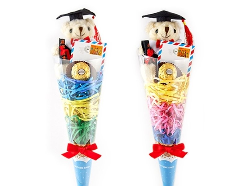 冰淇淋毕业小熊花束 - 手足保养 - 其他材质 多色