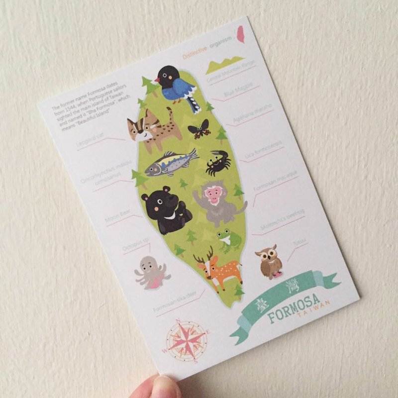 台湾旅行-特有种篇 - 卡片/明信片 - 纸 绿色