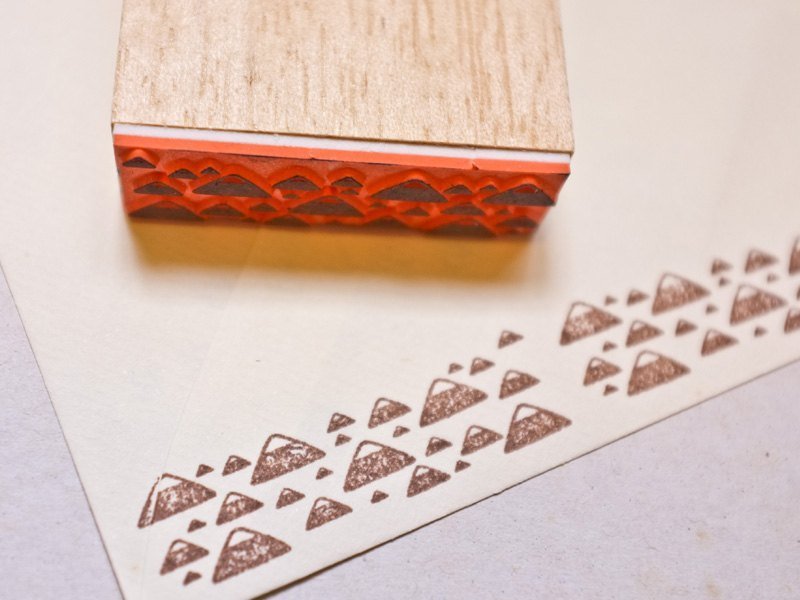 [印章]编号601 连续富士山 - 其他 - 木头 蓝色