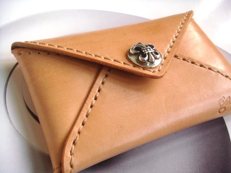 原色植鞣手缝信封式名片夹(一般扣) - 其他 - 真皮 