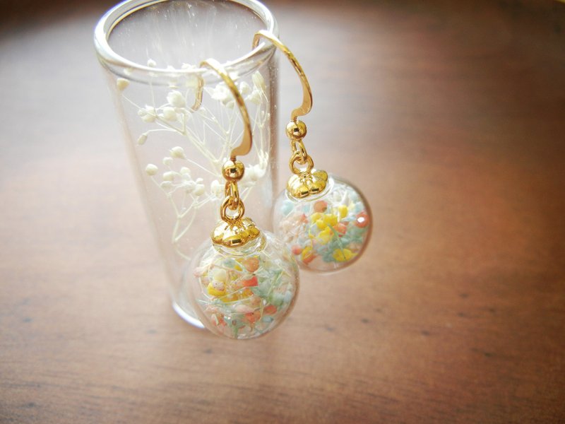 *coucoubird*糖果乐园玻璃耳环 - 耳环/耳夹 - 玻璃 多色