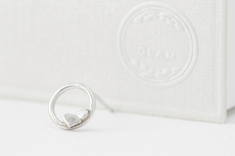 QLAM 手工 纯银耳环 - 爱可完全 - 圣灵九果 仁爱 - 福音饰品 - 耳环/耳夹 - 其他金属 灰色