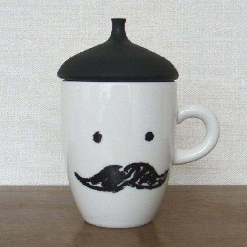 女孩寓所 :: 日本bisque-亲爱的你好吗马克杯-胡子绅士 - 咖啡杯/马克杯 - 其他材质 黑色