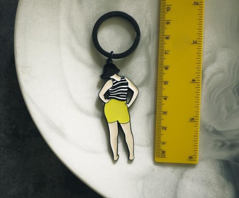 YIZISTORE运动系列钥匙圈 钥匙扣-小胖妞 - 钥匙链/钥匙包 - 其他金属 