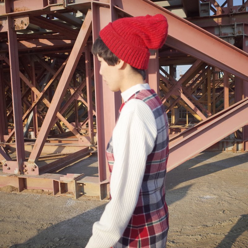 │千金难买早知道│格子红VINTAGE/MOD'S - 洋装/连衣裙 - 其他材质 