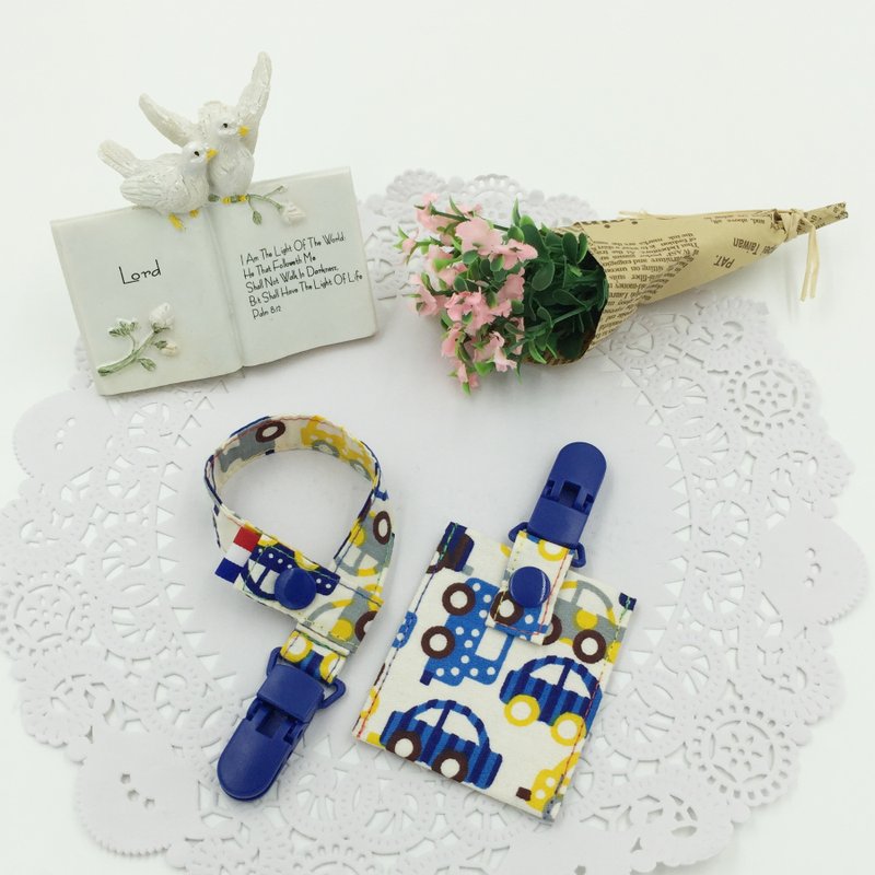 C30-奶嘴链+平安符袋超值优惠套组 弥月必备 可香草奶嘴 送姓名条 - 奶瓶/奶嘴 - 棉．麻 