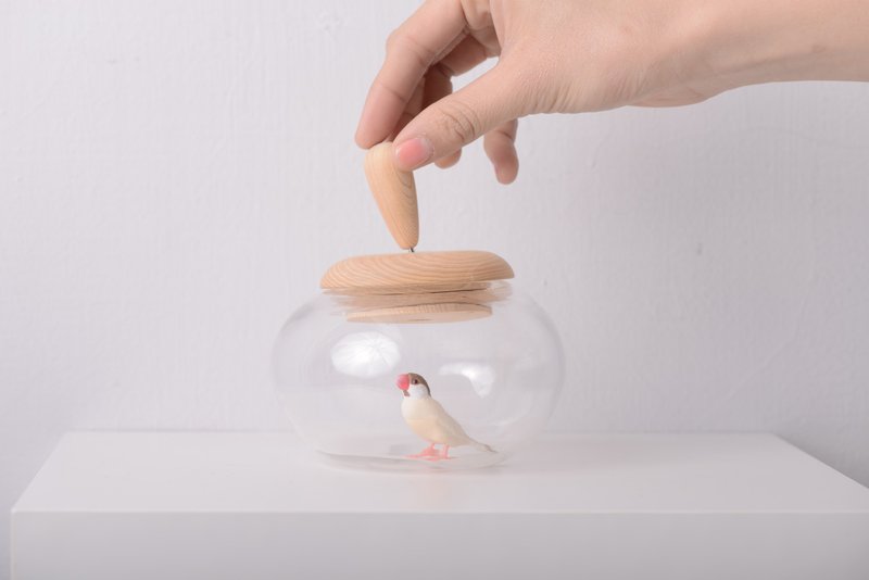 【 even 】抓起来关／小夜灯／手工玻璃／台湾桧木 - 灯具/灯饰 - 玻璃 