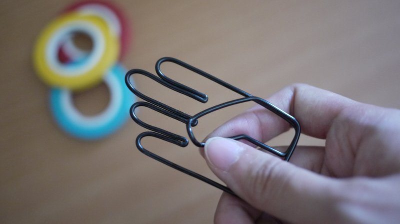 手作铝线-小小右手发票夹 - 其他 - 其他金属 灰色