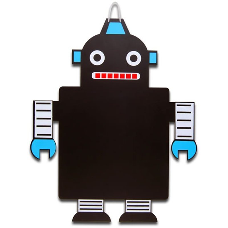 英国Fiesta好玩具- 机器人造型黑板 Robot Chalkboard - 墙贴/壁贴 - 木头 蓝色