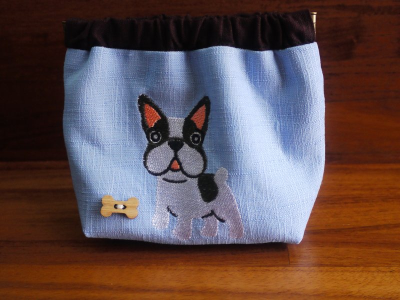 法斗兄弟 刺绣 弹片口金 收纳袋 钱包 可绣中英文名字请备注 - 零钱包 - 绣线 多色