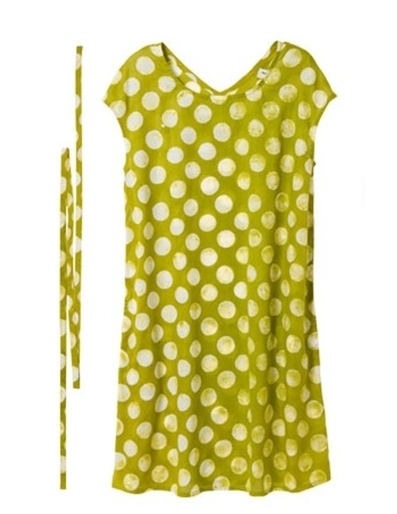 地球树fair trade-“手织棉系列”-手织棉长版洋装(绿色) - 洋装/连衣裙 - 棉．麻 绿色