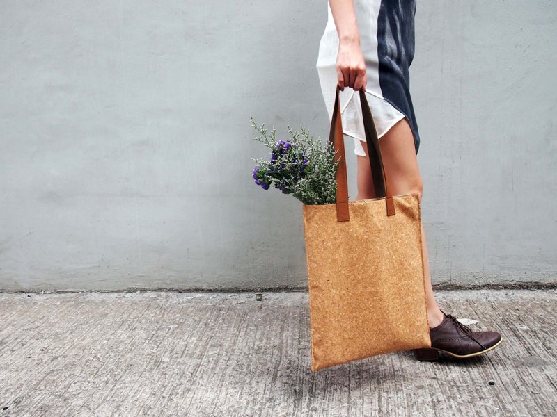 Paralife 软木 手提袋 - 侧背包/斜挎包 - 木头 咖啡色