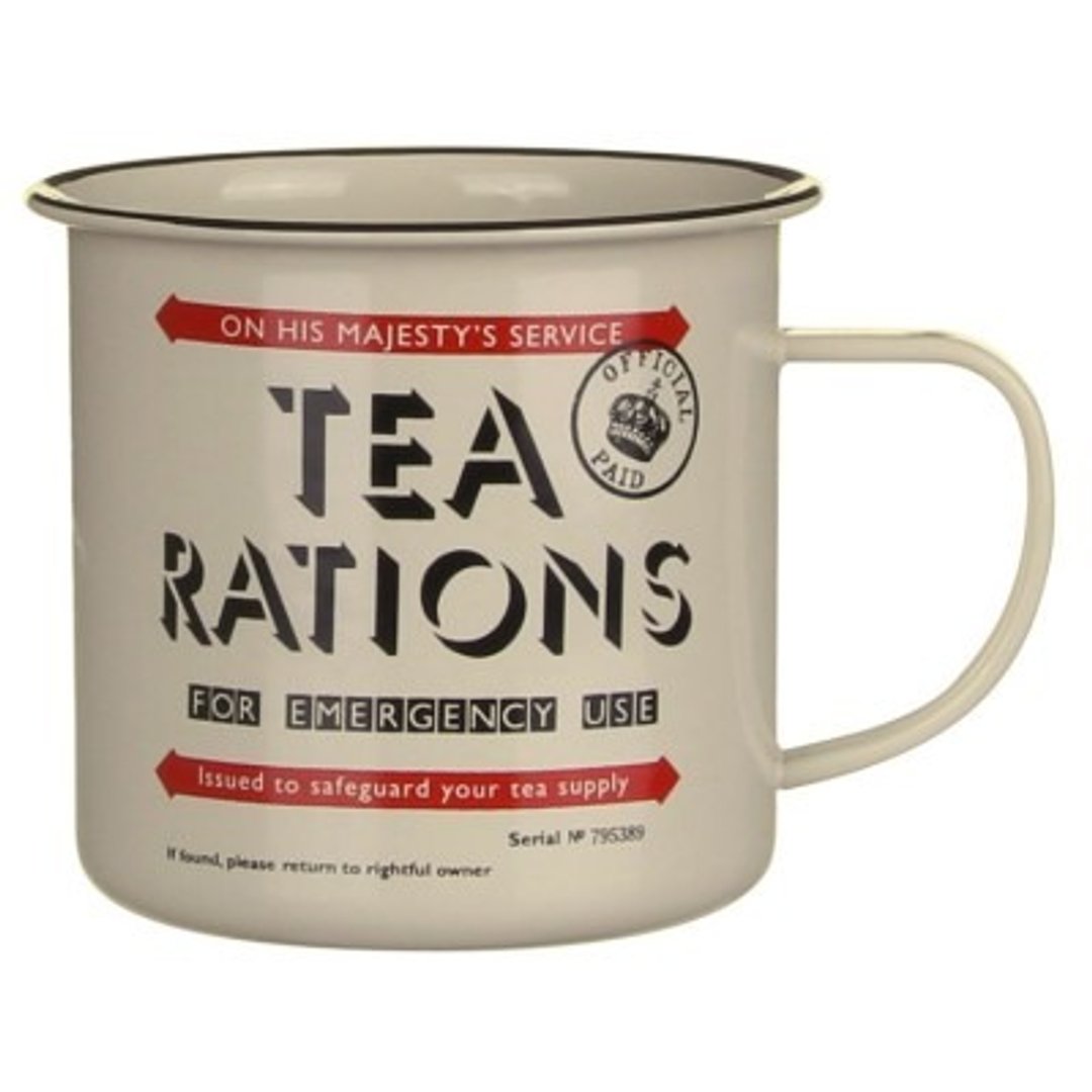 SUSS-英国进口 Wild & Wolf不锈钢复古工业风TEA RATIONS马克杯 -550ml 现货瑕疵特卖 - 咖啡杯/马克杯 - 其他金属 白色