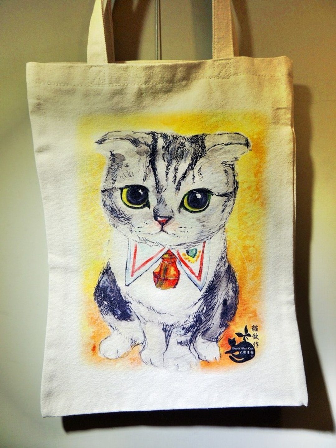 大卫画猫_限量手提袋_淘气 - 手提包/手提袋 - 其他材质 卡其色