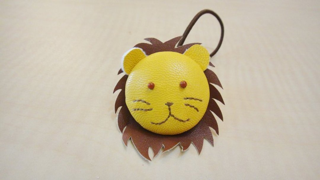 手感皮革包扣发束 - The Lion King - 发饰 - 真皮 黄色