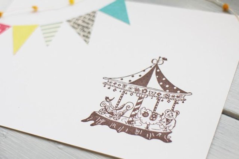 【好评加售】森林里的旋转木马 木头印章 - 印章/印台 - 木头 咖啡色