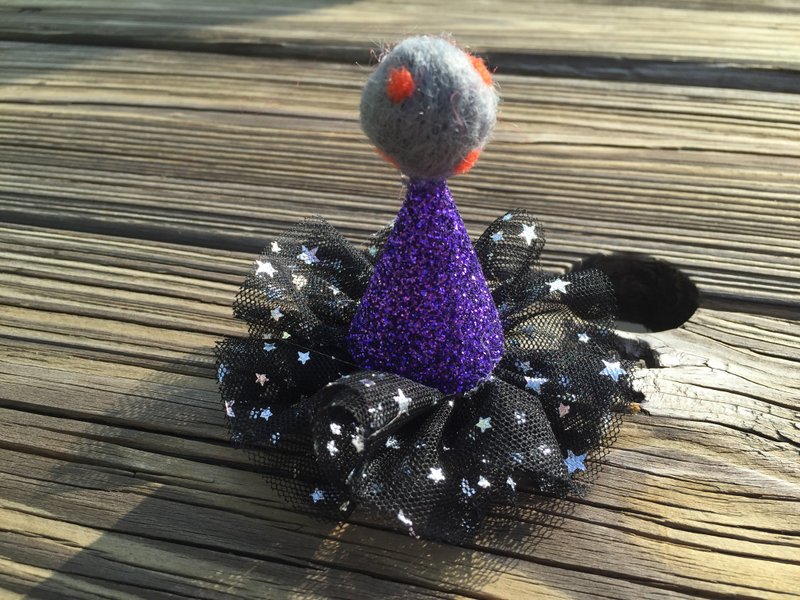 万圣节限定--巫婆帽发夹 - 围嘴/口水巾 - 其他材质 黑色