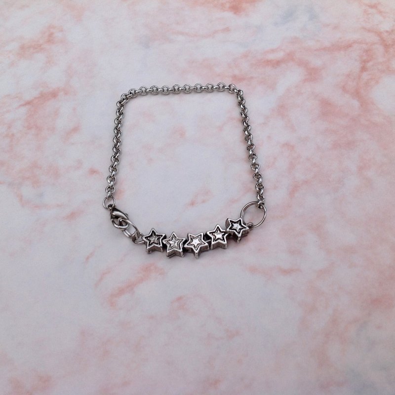 手链手环∞小星星，眨眼睛 - 手链/手环 - 其他金属 白色