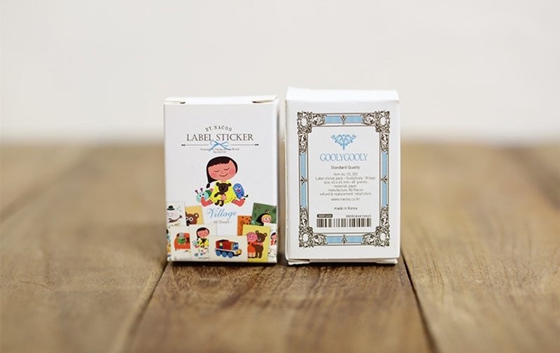 韩国【Nacoo】Label Sticker Pack- Village 女孩 标签贴纸〔预购〕 - 贴纸 - 纸 多色