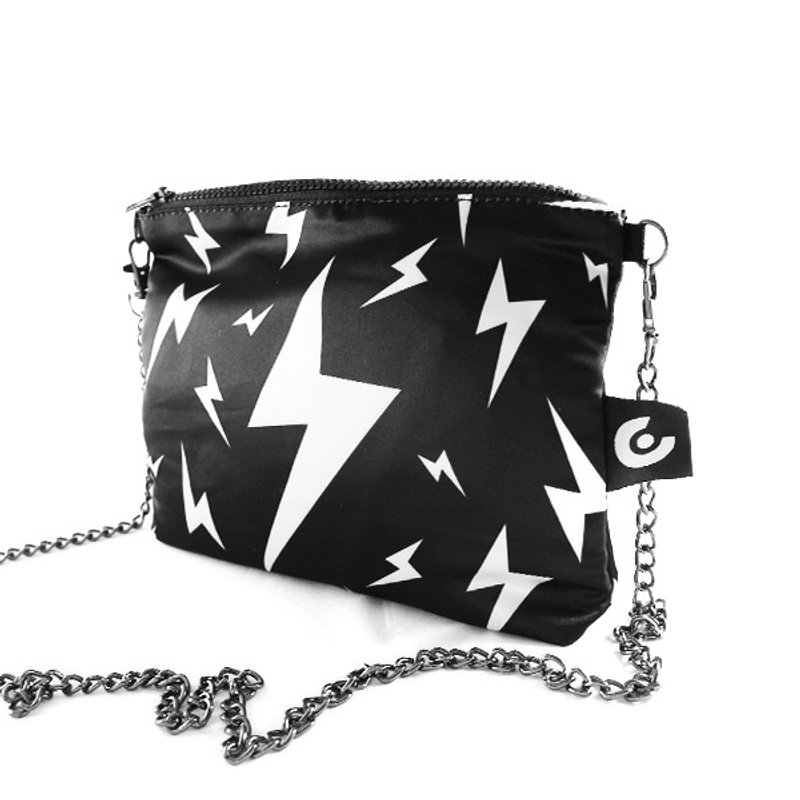 侧背 手拿 印花 小小包【Little Little】轻生活 | SUMMER FLASH 夏日闪电 (黑) • DARTMECO 享乐印花 - 侧背包/斜挎包 - 其他材质 黑色