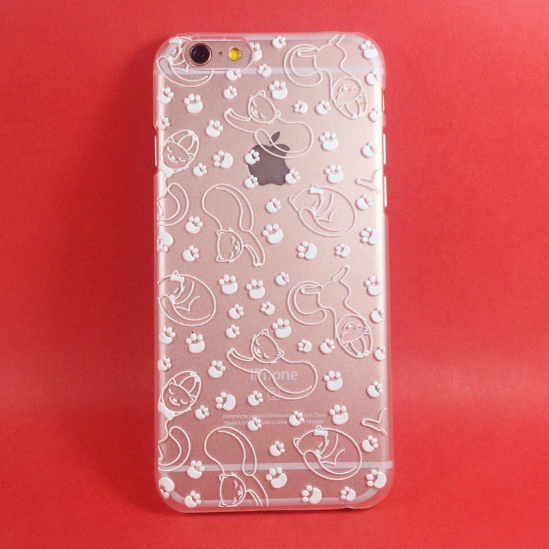 【慵懒猫，喵星人】iPhone 透明手机壳 - 大尾流氓 情人节 - 手机壳/手机套 - 塑料 黑色