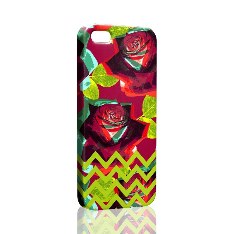 摇滚玫瑰 红青色 iPhone X 8 7 6s Plus 5s 三星 S7 S8 S9 手机壳 - 手机壳/手机套 - 塑料 多色