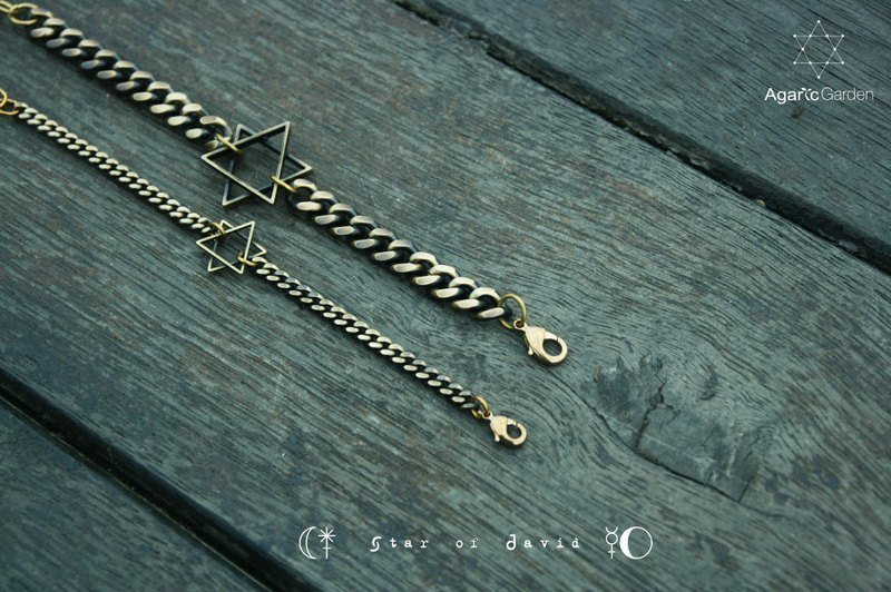 ✡六芒星手链 Star of David bracelet ✡ - 手链/手环 - 其他金属 
