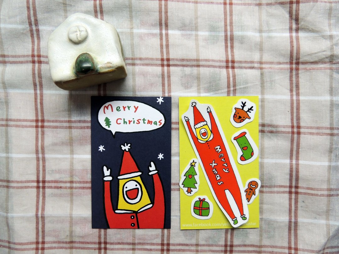 ⛄蕉星的快乐圣诞贴纸组⛄ - 贴纸 - 纸 红色